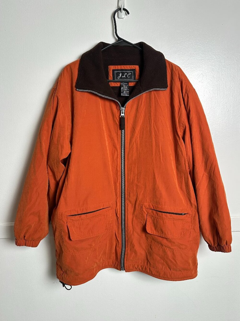 Vintage JLC Rust Orange Fleece Lined Utility Jacket Size Medium